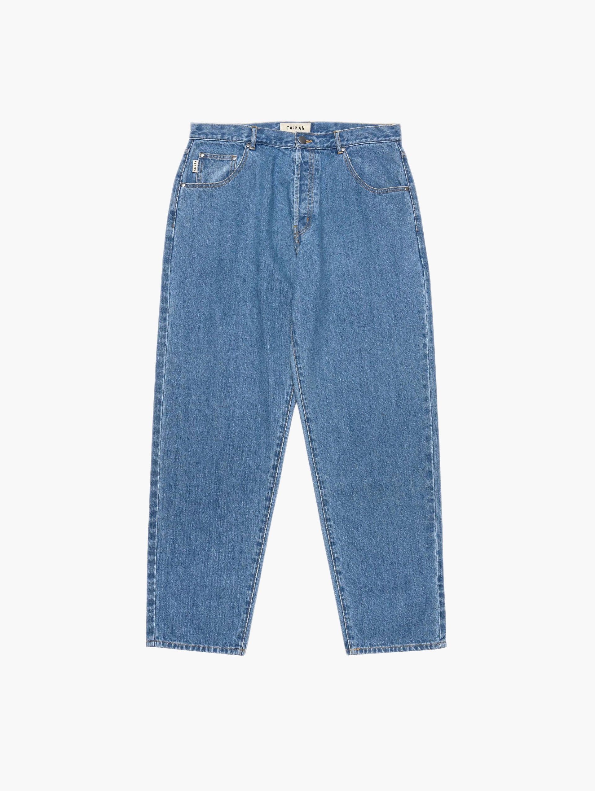 Wide Leg Blue Jeans